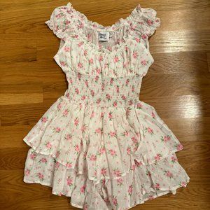 Princess Polly Love Galore Romper White Floral Size 6